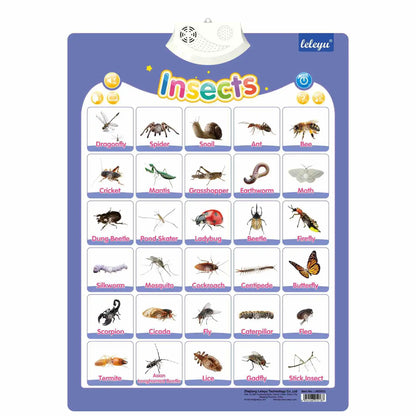 Interactive Talking Poster – Numbers & Alphabet Learning Chart for Toddlers & Kids