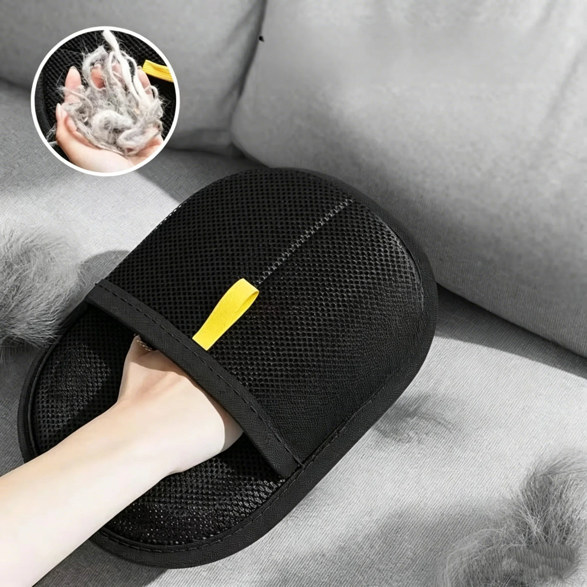 Cat Grooming Gloves – Electrostatic Pet Hair Remover for Sofa, Carpet & Clothes (2pcs)