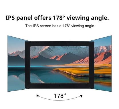10 Inch Digital Photo Frame | 1280x800 HD IPS | 1080P Video | Music | Calendar | Remote Control