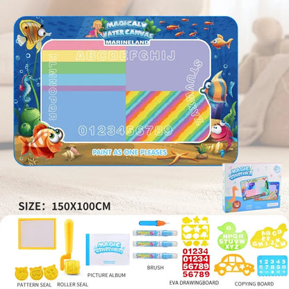 Water Doodle Mat Kids Painting Writing Color Doodle Drawing Mat Toy Bring Magic Pens Educational Toys for Girl Boy Toddler Gift