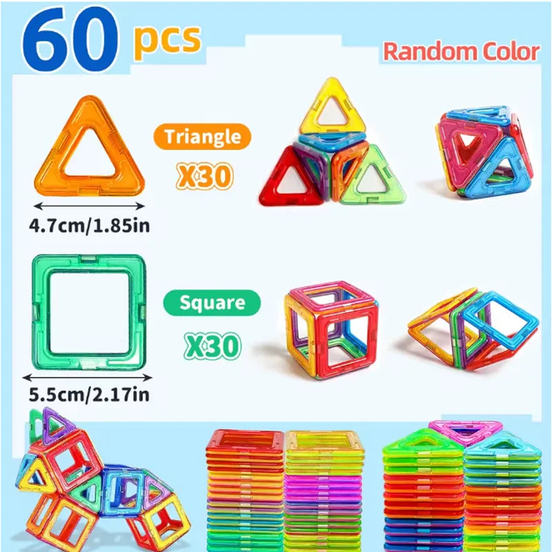 Magnetic Building Blocks DIY Magnets Toys Medium Size STEM Toys Construction Toys Learning Educational Magnet Toys