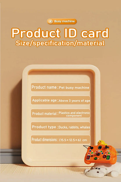 Montessori Busy Board Toy with Light Switch Control, Fine Motor Skill Educational STEM Game, Perfect Travel & Gift for Toddlers
