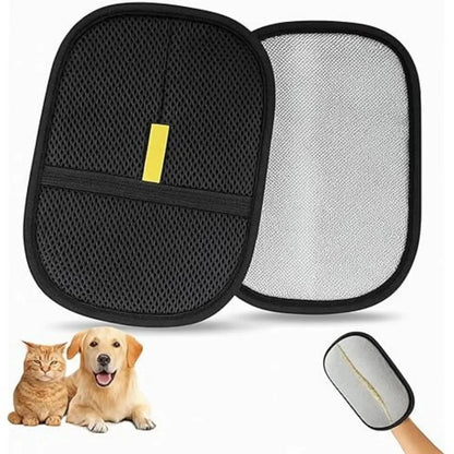 Cat Grooming Gloves – Electrostatic Pet Hair Remover for Sofa, Carpet & Clothes (2pcs)