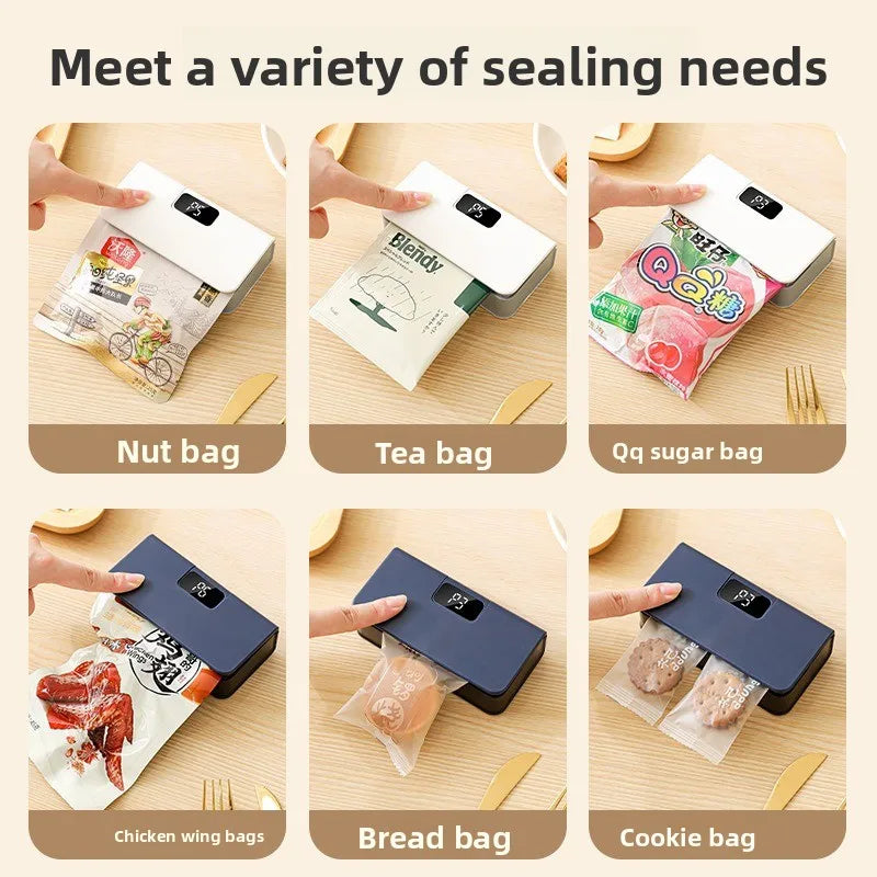 Rechargeable Mini Bag Sealer with Cutter & Magnet