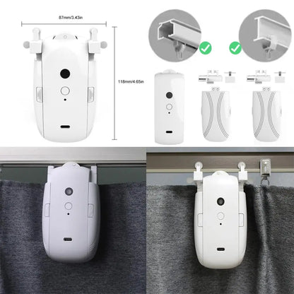 Smart Automatic Curtain Opener – Remote & App Controlled Motor