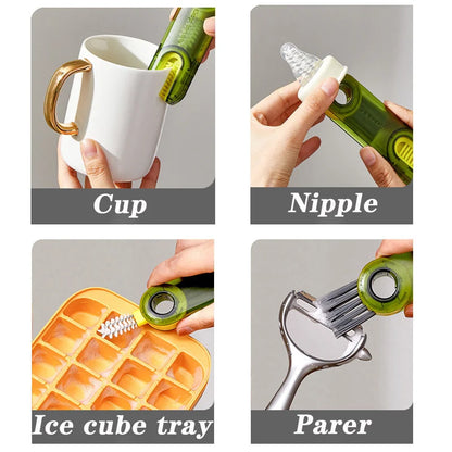 3-in-1 Multifunctional Cleaning Brush — Cup Lids, Thermos & Bottle Caps