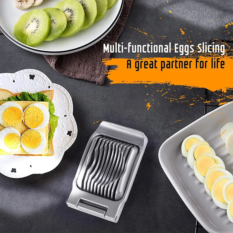 Heavy Duty Aluminium Egg Slicer — Multi-Use Fruit & Egg Dicer