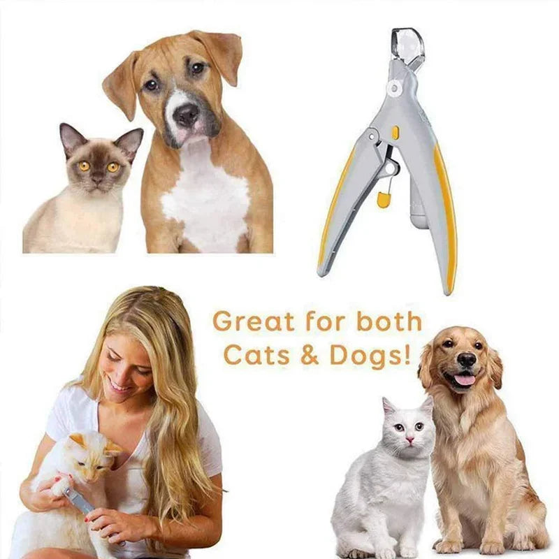 LED Pet Nail Clipper with Light – Safe Precision Trimmer for Dogs & Cats