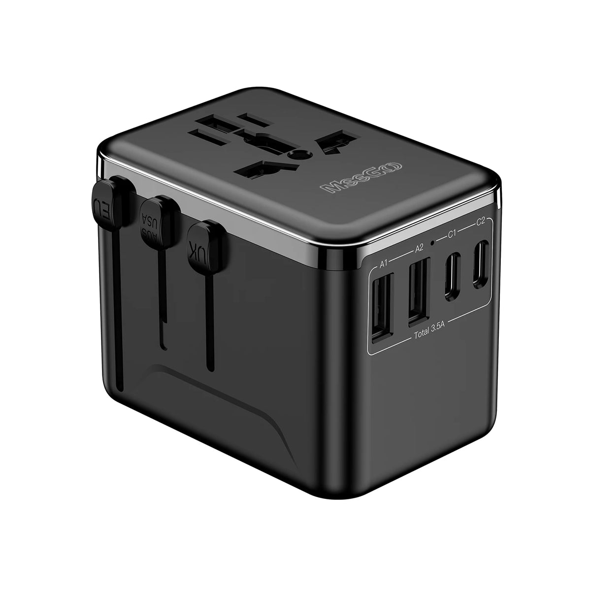 MeeGoo GaN Universal Travel Adapter | 4 Ports | 2500W | EU US JP AU