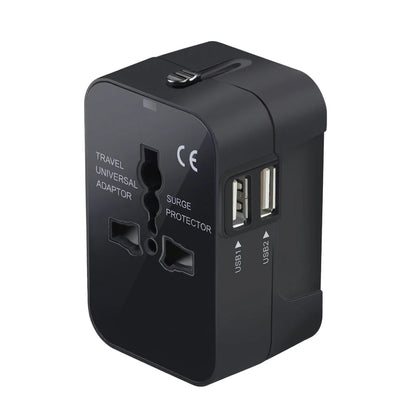 Universal Travel Adapter | Dual USB Ports | UK, EU, US, AU Compatible