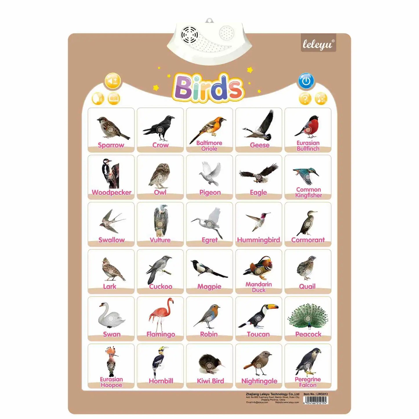 Interactive Talking Poster – Numbers & Alphabet Learning Chart for Toddlers & Kids
