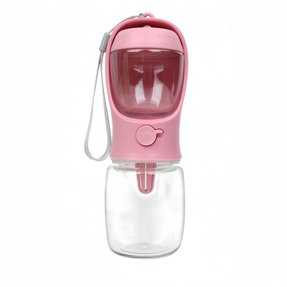 Portable Dog Water Bottle with Food & Water Storage – Travel Feeder Bowl for Pets