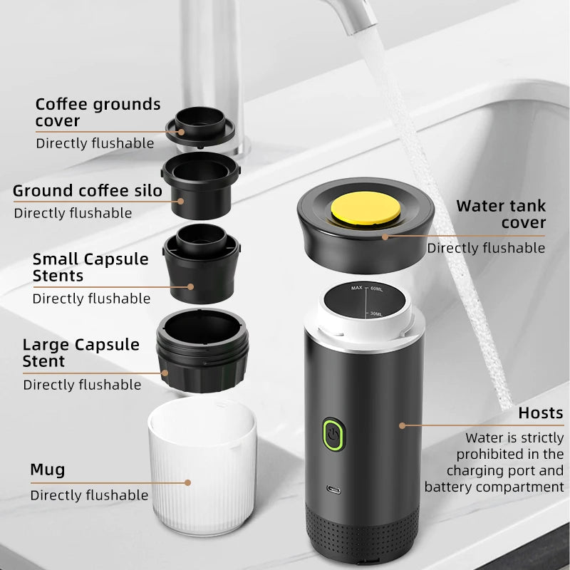 Portable Espresso Coffee Machine – Car, Home & Camping