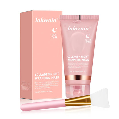 Korean Collagen Wrapping Face Mask & Brush Set