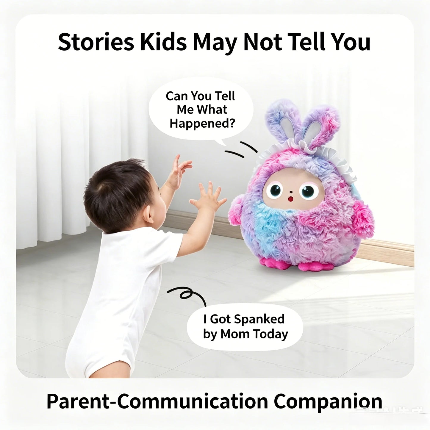 Smart AI Plush Robot, Voice Interactive Electronic Pet Toy with Dynamic LED Eyes, USB Rechargeable, All Ages Kids Toy, gift