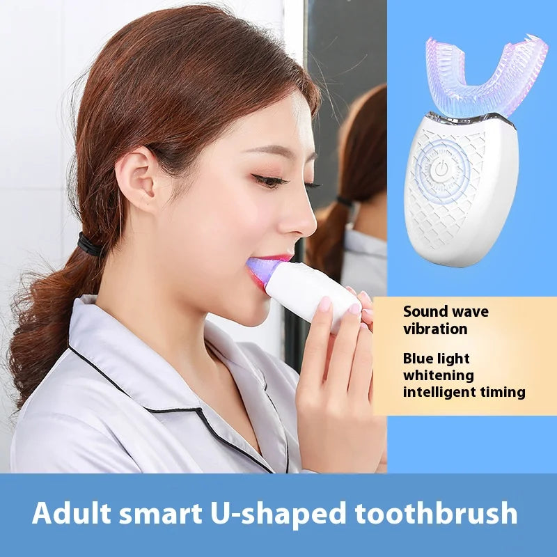 Electric U-Shaped Toothbrush for Adults – 360° Whitening & Gum Care