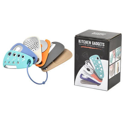 Kitchen Gadget Set – 6-Piece Pizza Knife, Vanilla Cutter, Bottle Opener, Shredder & Garlic Grinder