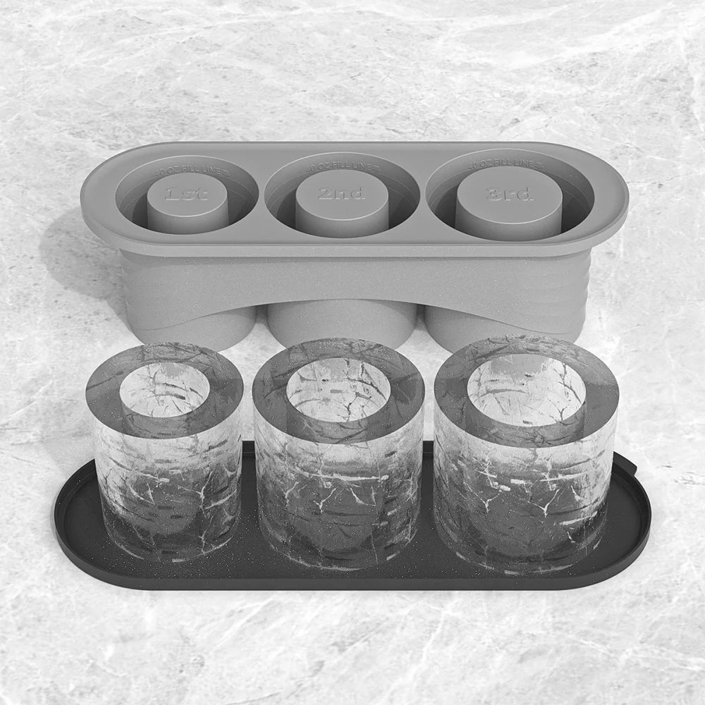 Cylinder Ice Cube Tray for Stanley Cup – Silicone Mold with Lid & Stanley Accessories