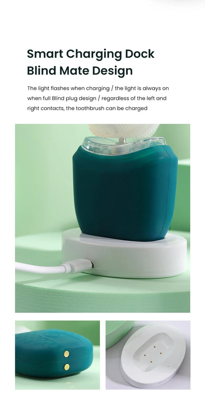 Electric U-Shaped Toothbrush for Adults – 360° Whitening & Gum Care
