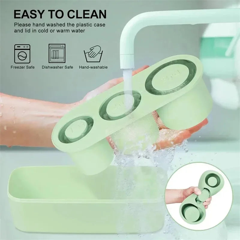 Silicone Ice Cube Mold for Stanley Tumbler – 3-Cube Tray, Reusable & Easy Release