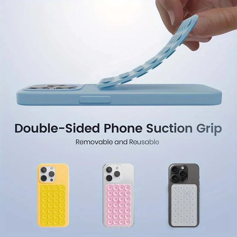 Silicone Suction Cup Phone Mount – Double-Sided Hands-Free Grip | Selfie & Video Holder | iPhone & Android