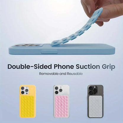 Silicone Suction Cup Phone Mount – Double-Sided Hands-Free Grip | Selfie & Video Holder | iPhone & Android