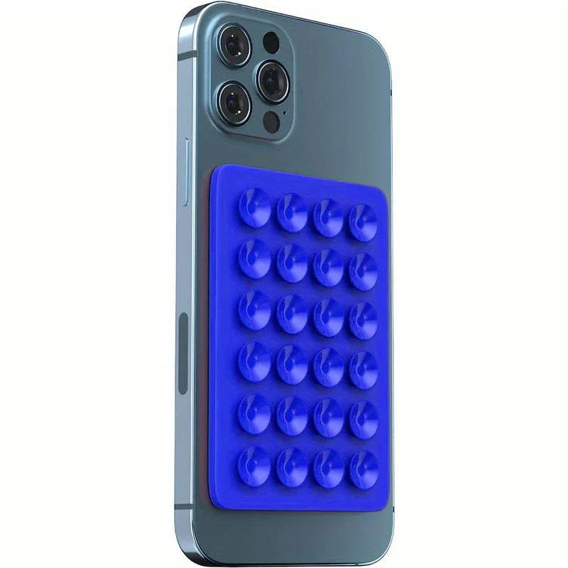Silicone Suction Phone Holder Mat – Anti-Slip Wall Mount & Desk Stand | No-Drill Phone Grip