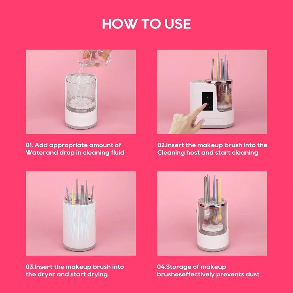 Professional Electric Makeup Brush Cleaner & Dryer Station | USB Plug