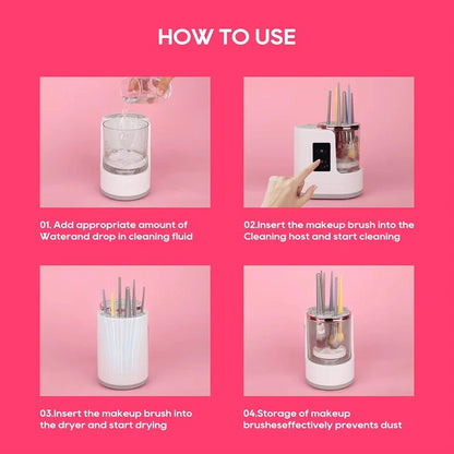 Professional Electric Makeup Brush Cleaner & Dryer Station | USB Plug