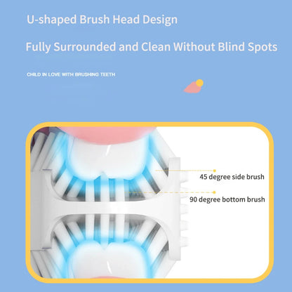 360° Sonic Electric Toothbrush for Kids – IPX7 Waterproof with Blue Light
