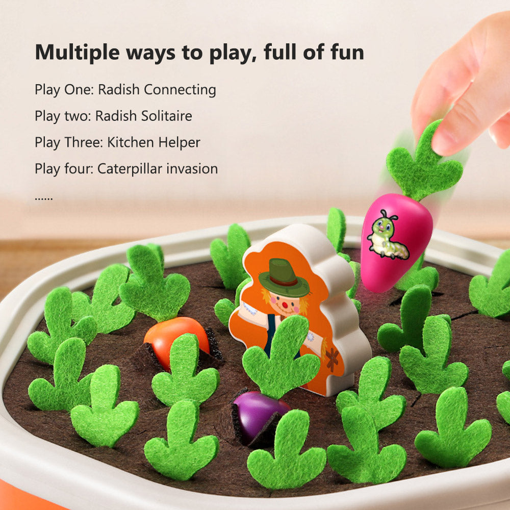 Kids Pull-Out Radish Toy | Color Recognition & Early Learning Game