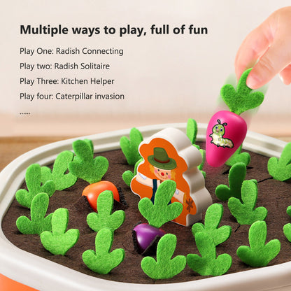 Kids Pull-Out Radish Toy | Color Recognition & Early Learning Game