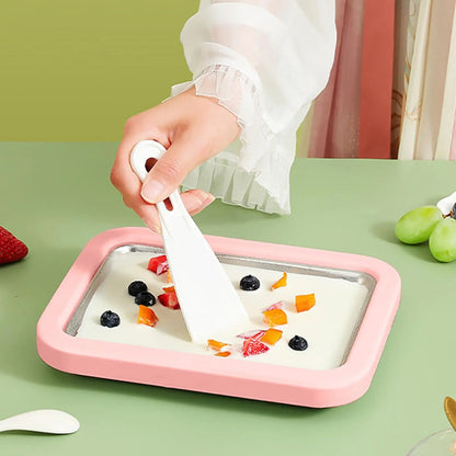 DIY Rolled Ice Cream Making Kit with 2 Spatulas