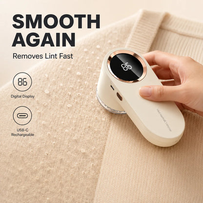 Electric Fabric Shaver | USB Rechargeable Lint Remover | LED Display | Clothes Defuzzer