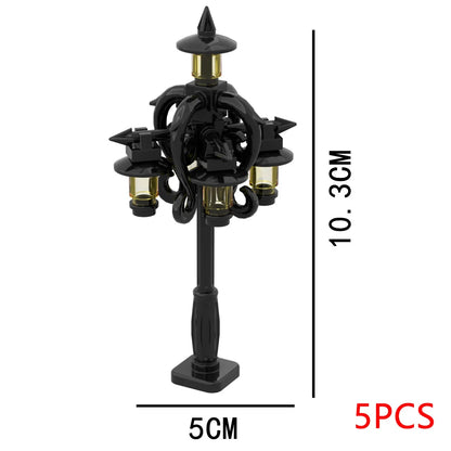 MOC City Series Scene Building Blocks Flower Shop Garden white poplar Men's restroom DIY Kids Toys Park Bench Street Lamp Toys