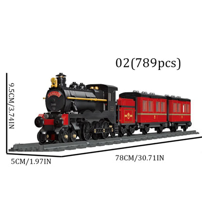 Classic Steam Train Building Block Set German BR01 Big Boy Steam Locomotive Bricks DIY CN5700 Rail Train Assemble Bricks Toys