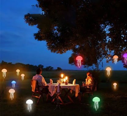 Cartoon Jellyfish Night Light – Voice-Activated LED RGB Bedside Lamp