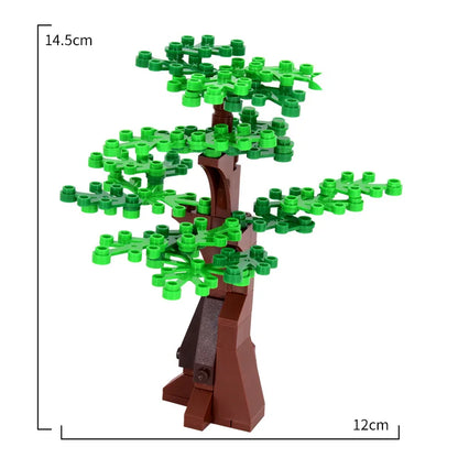 MOC City Series Scene Building Blocks Flower Shop Garden white poplar Men's restroom DIY Kids Toys Park Bench Street Lamp Toys