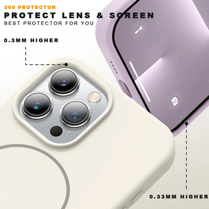 MagSafe Silicone iPhone Case with Lanyard – iPhone 11–16 Pro Max | Magnetic Wireless Charging