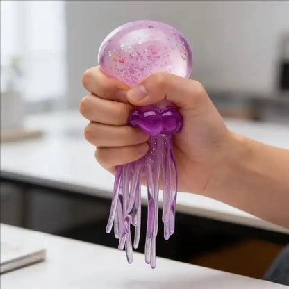 Needoh Fuzz Ball Jellyfish Squishy Blind Box — Stress Relief Sensory Toy
