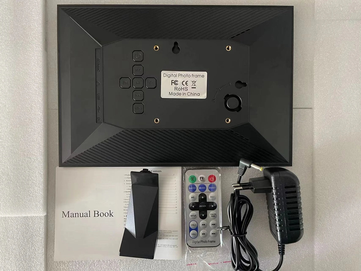 10 Inch Digital Photo Frame | 1280x800 HD IPS | 1080P Video | Music | Calendar | Remote Control