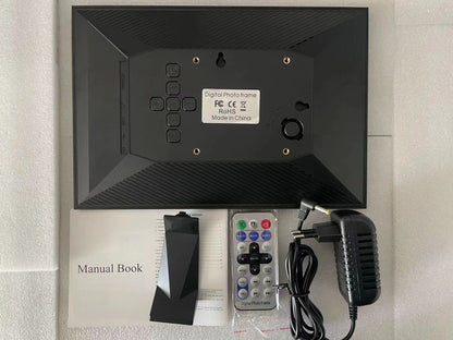10 Inch Digital Photo Frame | 1280x800 HD IPS | 1080P Video | Music | Calendar | Remote Control