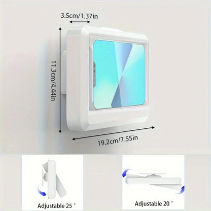 360° Rotating Waterproof Shower Phone Holder – Anti-Fog | Touch-Through | Bathroom Wall Mount