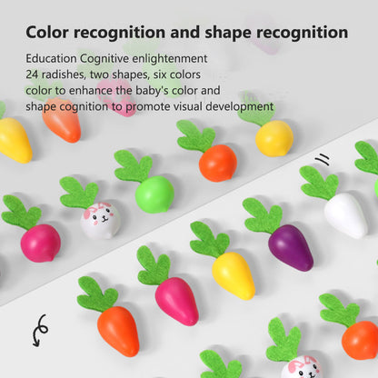 Kids Pull-Out Radish Toy | Color Recognition & Early Learning Game