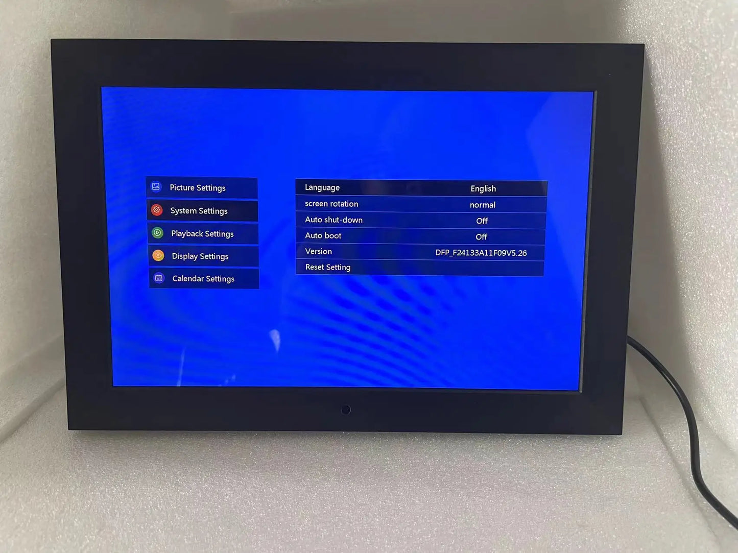 10 Inch Digital Photo Frame | 1280x800 HD IPS | 1080P Video | Music | Calendar | Remote Control