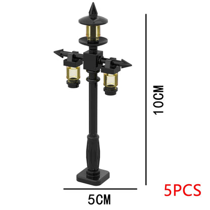 MOC City Series Scene Building Blocks Flower Shop Garden white poplar Men's restroom DIY Kids Toys Park Bench Street Lamp Toys