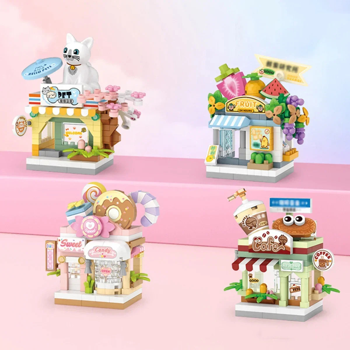 Mini Potted Succulent Flower Building Blocks DIY Cute Bouquet Model Ornaments Adult Children Assembly Toy Boys Girls Gift