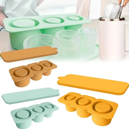 Silicone Ice Cube Mold for Stanley Tumbler – 3-Cube Tray, Reusable & Easy Release