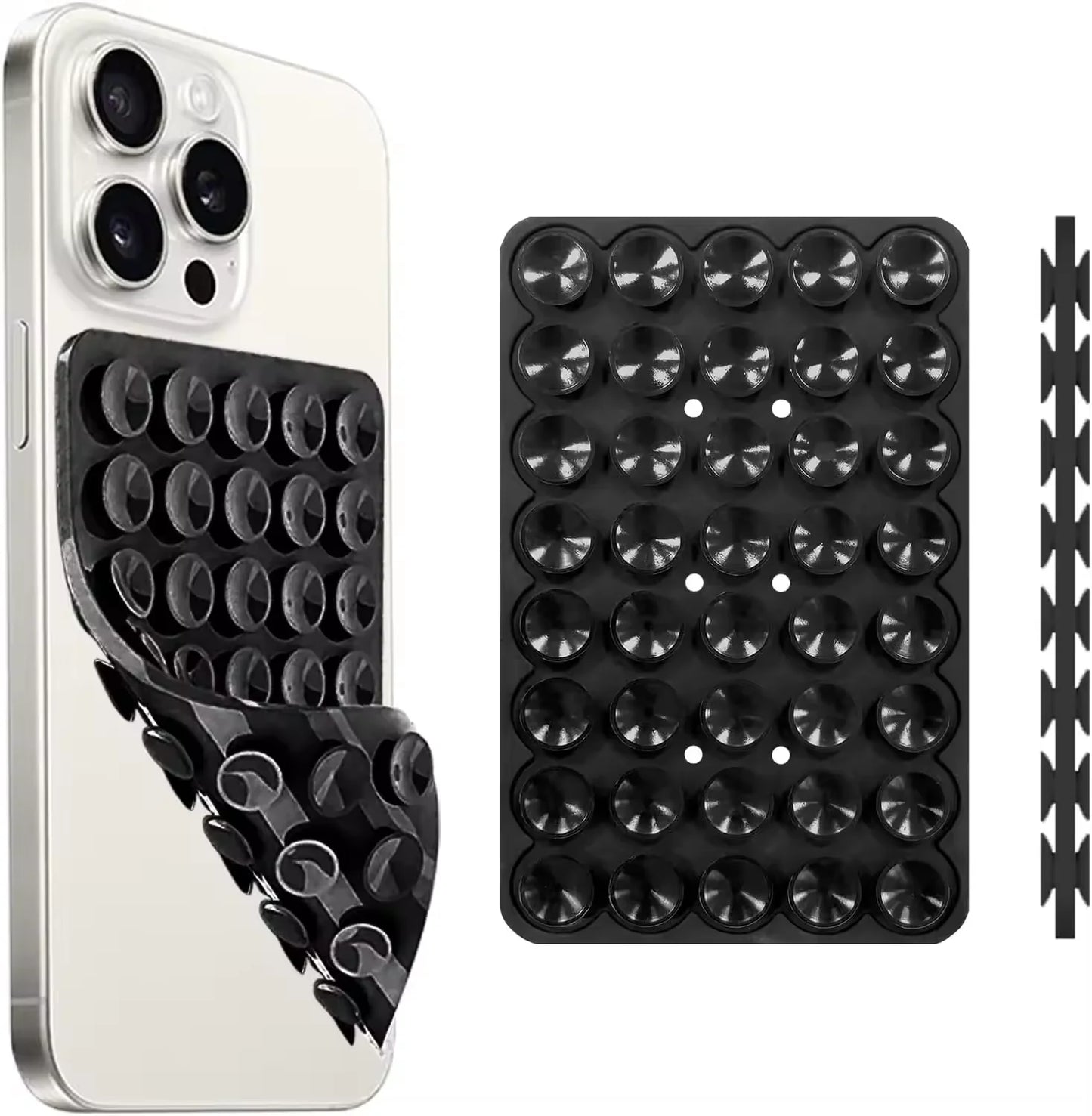 Silicone Suction Cup Phone Mount – Double-Sided Hands-Free Grip | Selfie & Video Holder | iPhone & Android