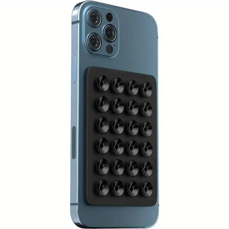 Silicone Suction Phone Holder Mat – Anti-Slip Wall Mount & Desk Stand | No-Drill Phone Grip